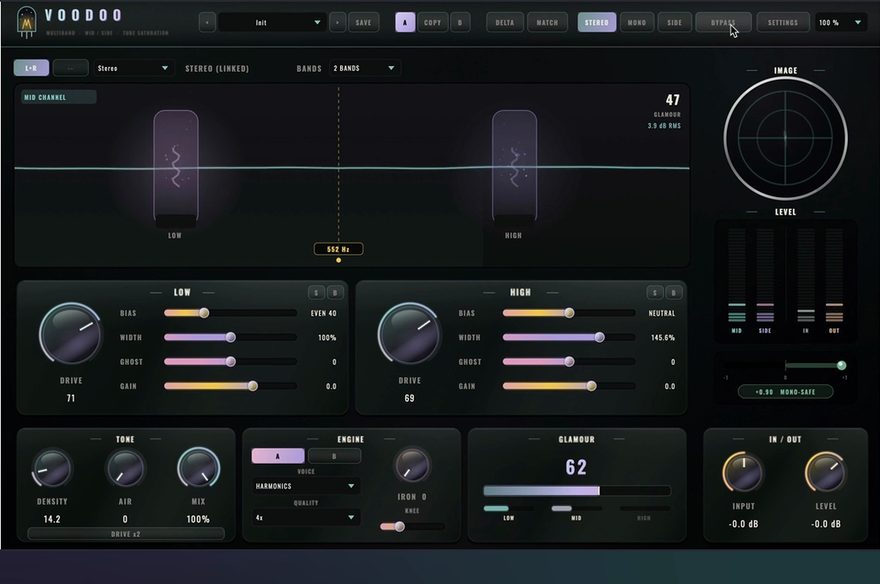 VOODOO settings for bass